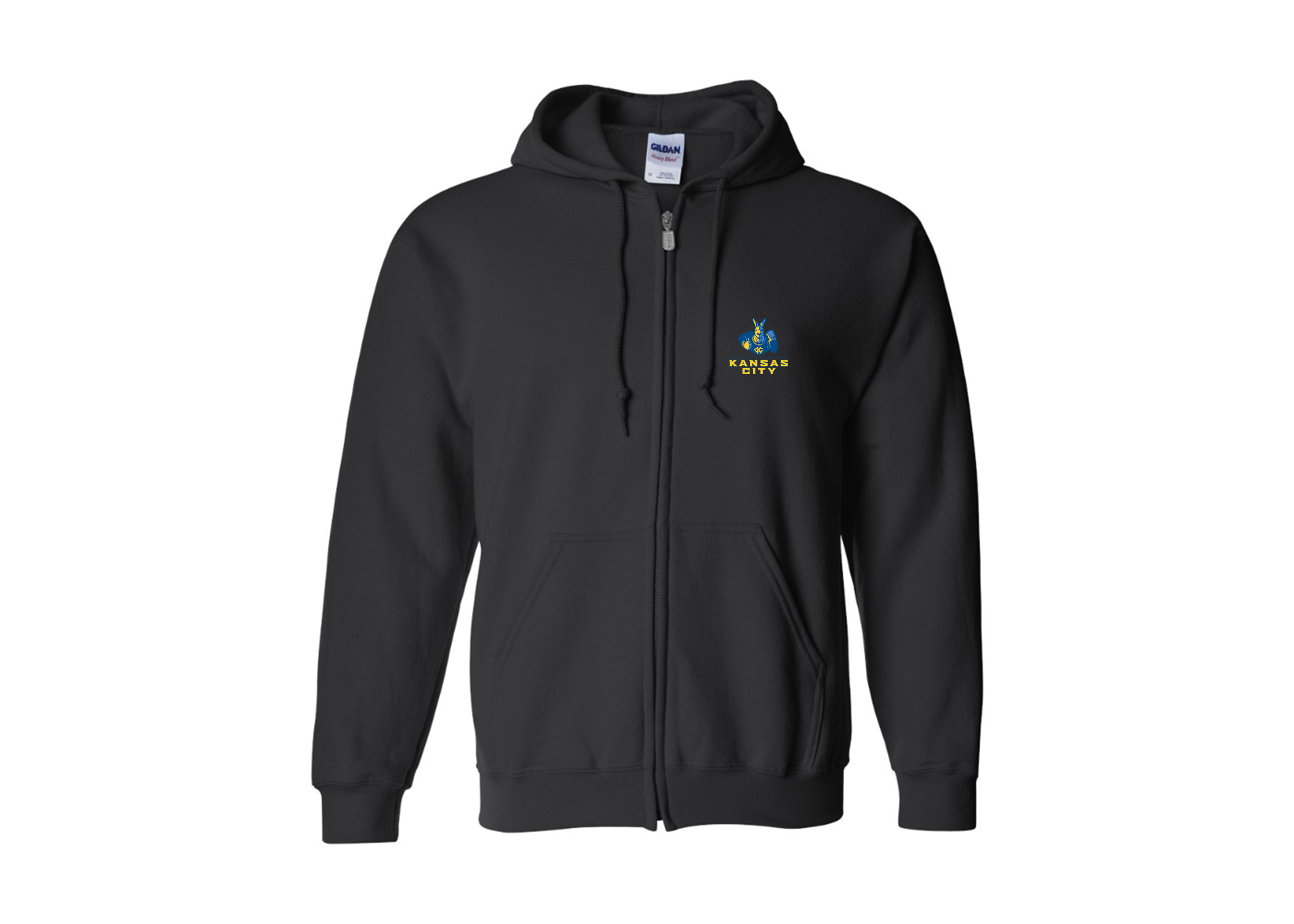 Men's UMKC Kangaroos Gildan Heavy Blend Full Zip Hooded Sweatshirt